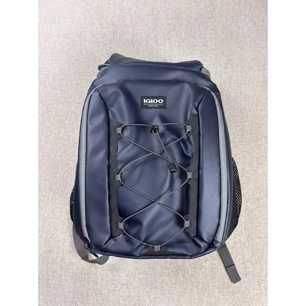 Igloo MaxCold Backpack Cooler Navy Blue Insulated Hiking Travel Bag